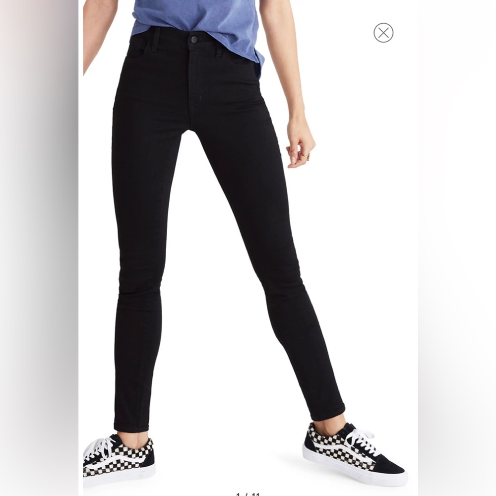 Madewell roadtripper black high rise skinny jeans size 27